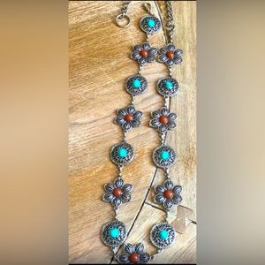 Vintage silver chain belt 41